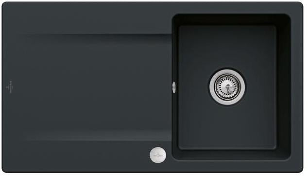 Villeroy & Boch Einbauspüle Siluet 50 900x510mm TitanCeram Ebony CeramicPlus reversibel