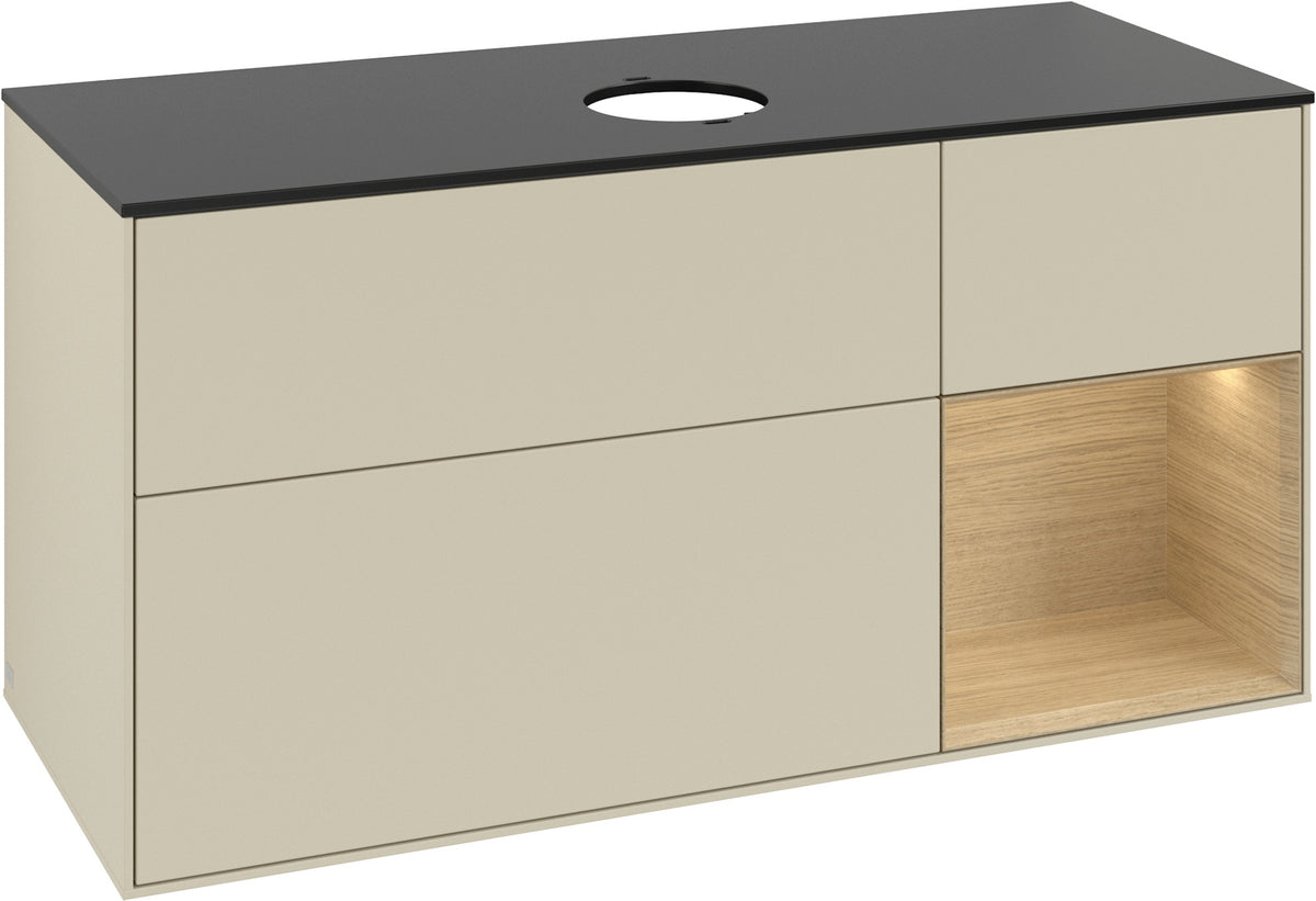 Villeroy & Boch Finion Waschtischunterschrank FA72GFGF 1200 mm Glossy White Lacquer mit LED-Beleuchtung