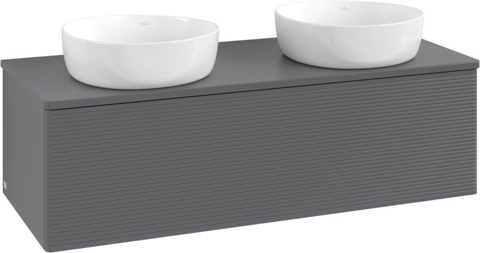 Villeroy & Boch Waschtischunterschrank Antao 1200 mm Anthracite Matt – 1 Auszug, Push-to-open