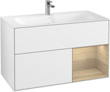 Villeroy & Boch Finion Waschtischunterschrank 996 mm Glossy White Lacquer mit LED-Beleuchtung