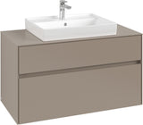 Villeroy & Boch Waschbeckenunterschrank Collaro C019 1000x548x500mm Eckig Taupe