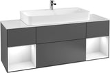 Villeroy & Boch Finion Waschtischunterschrank 1600 mm Glossy White Lacquer mit Beleuchtung