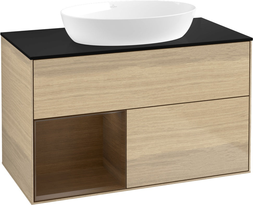 Villeroy & Boch Finion Waschtischunterschrank 1000 mm Glossy White Lacquer mit Beleuchtung