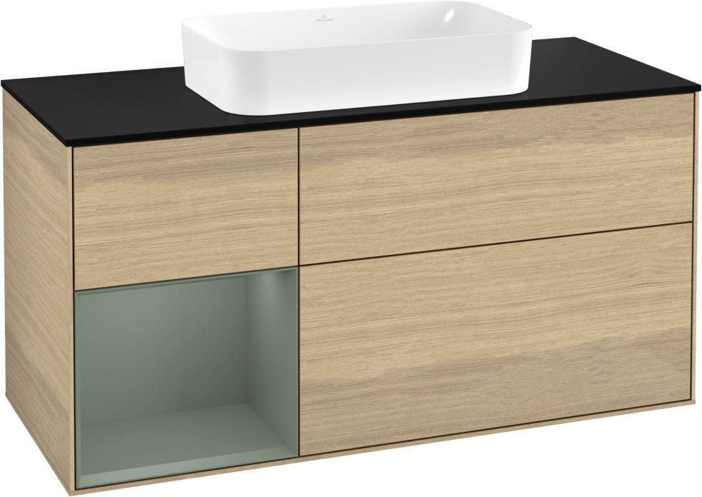 Villeroy & Boch Finion Waschtischunterschrank 1200 mm Glossy White Lacquer mit LED-Beleuchtung