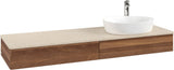 Villeroy & Boch Antao Waschbeckenunterschrank Warm Walnut 1600 mm mit LED-Beleuchtung