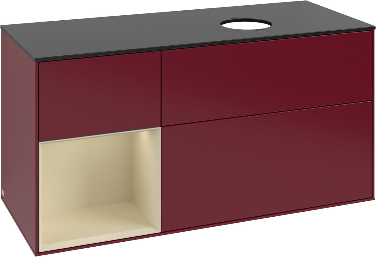 Villeroy & Boch Waschtischunterschrank Finion FA42G 1200 mm Glossy White Lacquer mit Beleuchtung