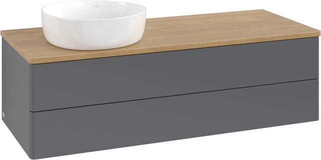 Villeroy & Boch Antao Waschtischunterschrank 1200 mm Anthrazit Matt mit Beleuchtung