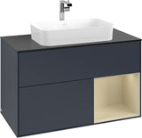 Villeroy & Boch Waschtischunterschrank Finion F252G 1000 mm Glossy White Lacquer mit LED-Beleuchtung