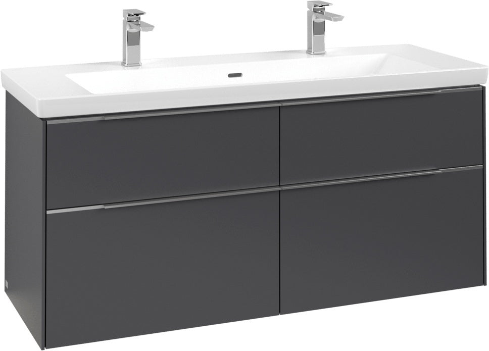 Villeroy & Boch Waschtischunterschrank Subway 3.0 C 602L0, 1272 mm, Brilliant White, mit LED-Beleuchtung