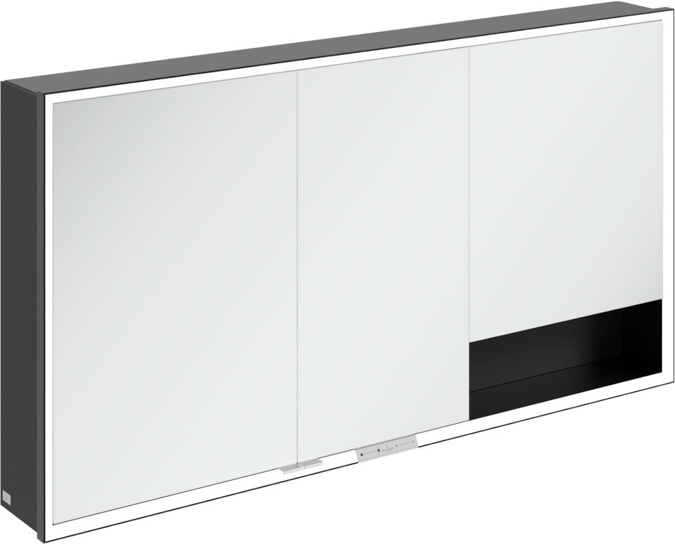 Villeroy & Boch Spiegelschrank My View+ B48110 1000 mm Graphite mit LED-Beleuchtung und SoftClosing