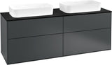Villeroy & Boch Finion Waschtischunterschrank 1600 mm Glossy White Lacquer, 4 Auszüge, SoftClosing
