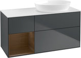 Villeroy & Boch Finion Waschtischunterschrank 1200 mm Glossy White Lacquer mit Beleuchtung