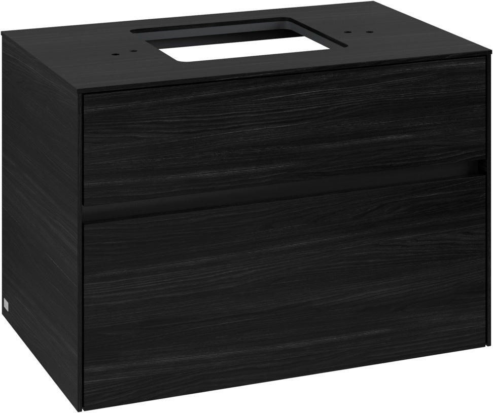 Villeroy & Boch Waschbeckenunterschrank Collaro C124 B0 800x548x500mm Black Oak mit Beleuchtung