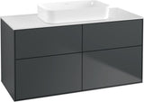 Villeroy & Boch Finion Waschtischunterschrank 1200 mm Glossy White Lack mit 4 Auszügen