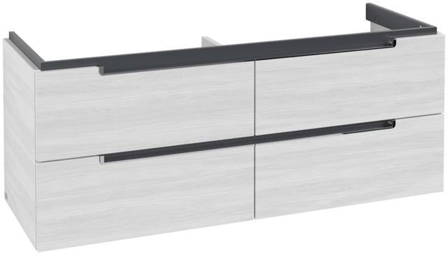Villeroy & Boch Subway 2.0 Waschtischunterschrank 1287 mm mit 4 Auszügen in Glossy White