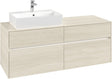 Villeroy & Boch Waschbeckenunterschrank Collaro C132 B0 1400 mm White Oak mit Beleuchtung