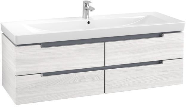Villeroy & Boch SUBWAY 2.0 Waschtischunterschrank 1287 mm Glossy White mit 4 Auszügen