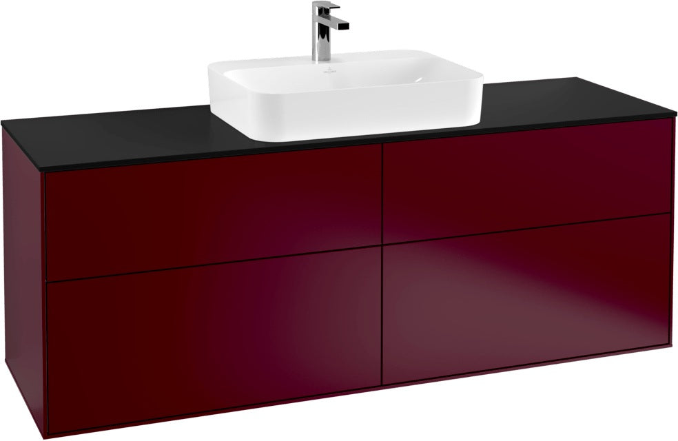 Villeroy & Boch Finion Waschbeckenunterschrank 1600 mm Glossy White Lacquer mit LED-Beleuchtung