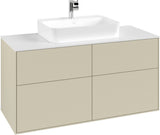 Villeroy & Boch Finion Waschtischunterschrank 1200 mm Glossy White Lacquer mit LED-Beleuchtung