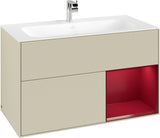 Villeroy & Boch Finion Waschtischunterschrank 996 mm White Matt Lacquer mit Beleuchtung