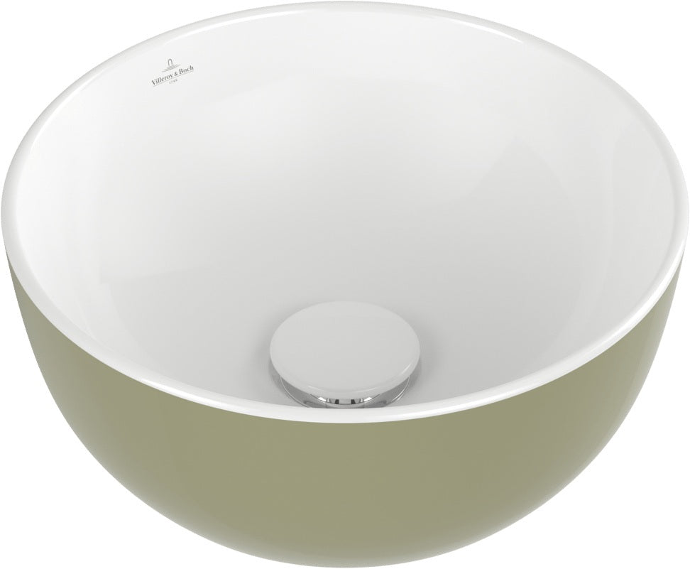 Villeroy & Boch Aufsatzwaschbecken Artis 438932 – Rund, TitanCeram, Forest, 325 mm