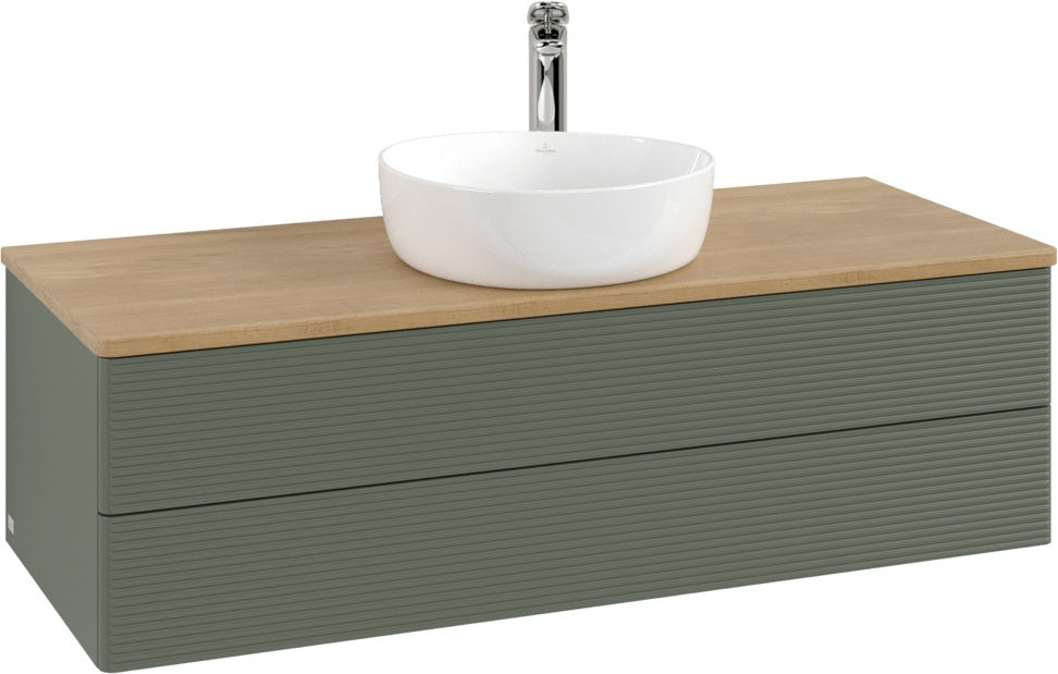Villeroy & Boch Antao Waschbeckenunterschrank 1200 mm Anthrazit mit LED-Beleuchtung