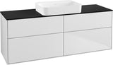 Villeroy & Boch Finion Waschtischunterschrank 1600 mm Peony Matt Lack mit Beleuchtung und 4 Auszügen