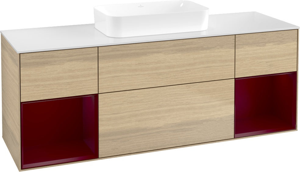 Villeroy & Boch Finion Waschtischunterschrank 1600 mm Glossy White Lacquer mit Beleuchtung