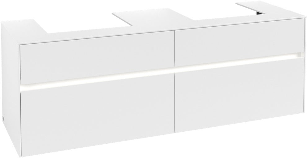 Villeroy & Boch Waschtischunterschrank Collaro C021 B0 1600 mm White Matt mit LED-Beleuchtung