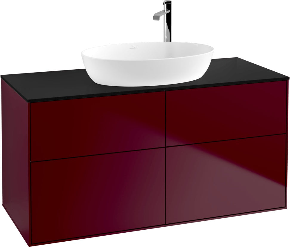 Villeroy & Boch Finion Waschtischunterschrank F91200GF 1200 mm Glossy White Lacquer mit 4 Auszügen