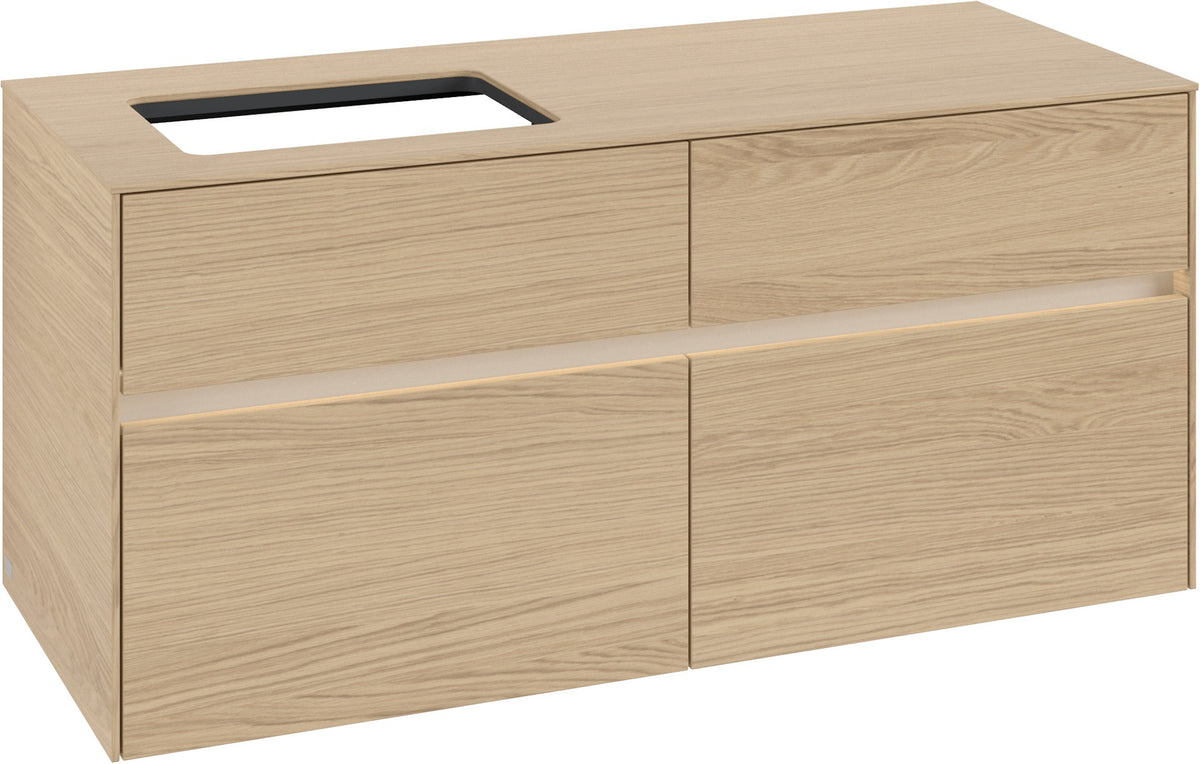 Villeroy & Boch Waschtischunterschrank Collaro C113 B0 1200 mm Nordic Oak mit LED-Beleuchtung