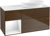 Villeroy & Boch Finion Waschtischunterschrank 1200 mm Glossy White Lacquer mit Beleuchtung