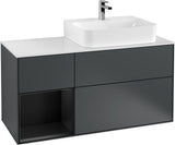Villeroy & Boch Waschtischunterschrank Finion G141G 1200 mm Glossy White mit LED-Beleuchtung