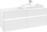 Villeroy & Boch Waschtischunterschrank Collaro C086 B0 1400 mm White Matt mit LED-Beleuchtung