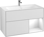 weiß / Mitteldichte Faserplatte (MDF) / G040G F 996x591x498mm Eckig White Matt Lacqu.