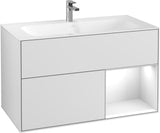 Villeroy & Boch Finion Waschtischunterschrank 996 mm White Matt Lacquer mit Beleuchtung