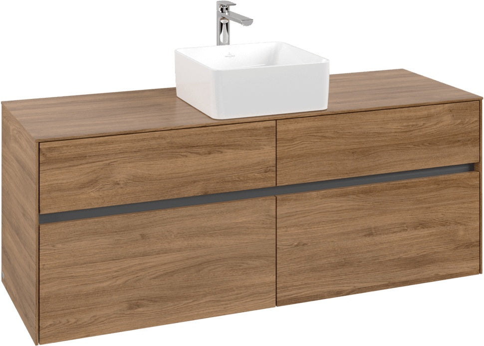 Villeroy & Boch Waschtischunterschrank Collaro C045 Kansas Oak 1400 mm mit 4 Auszügen