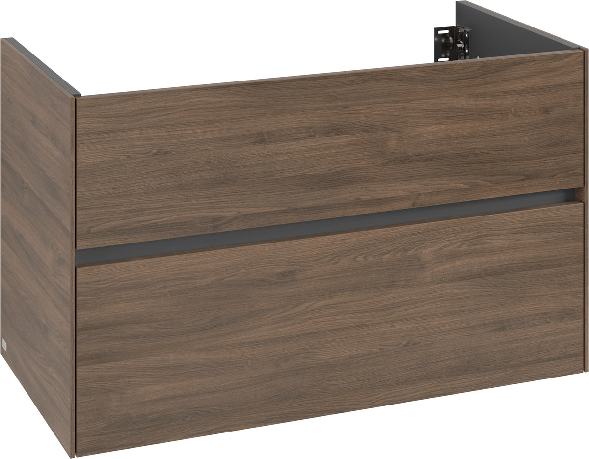 Villeroy & Boch Waschbeckenunterschrank Collaro C13900 in White Oak – 996 mm, 2 Auszüge, SoftClosing