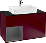 Villeroy & Boch Finion Waschtischunterschrank 1000 mm Glossy White Lacquer mit LED-Beleuchtung
