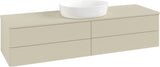Villeroy & Boch Waschbeckenunterschrank Antao L25010 1600 mm Silk Grey Matt mit 4 Auszügen und LED-Beleuchtung