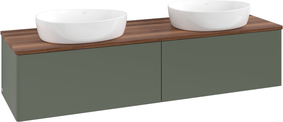 Villeroy & Boch Waschtischunterschrank Antao 1600 mm Anthrazit Matt – 2 Auszüge, SoftClosing