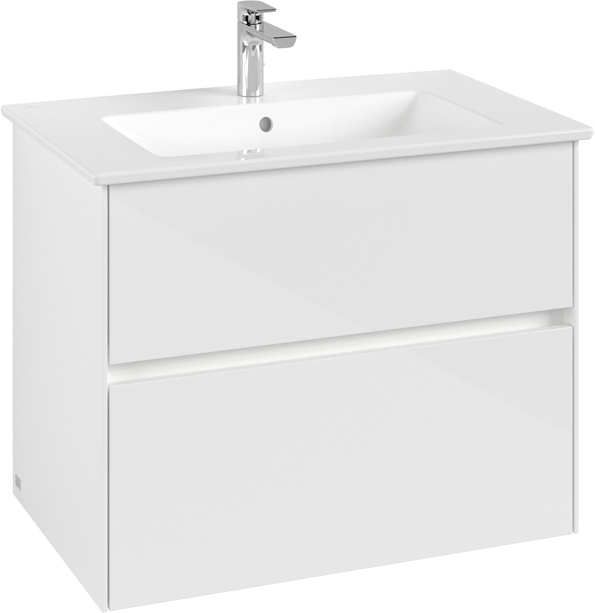 Villeroy & Boch Waschtischunterschrank Collaro C144 B0 761 mm Glossy White mit LED-Beleuchtung