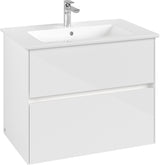 Villeroy & Boch Waschtischunterschrank Collaro C144 B0 761 mm Glossy White mit LED-Beleuchtung