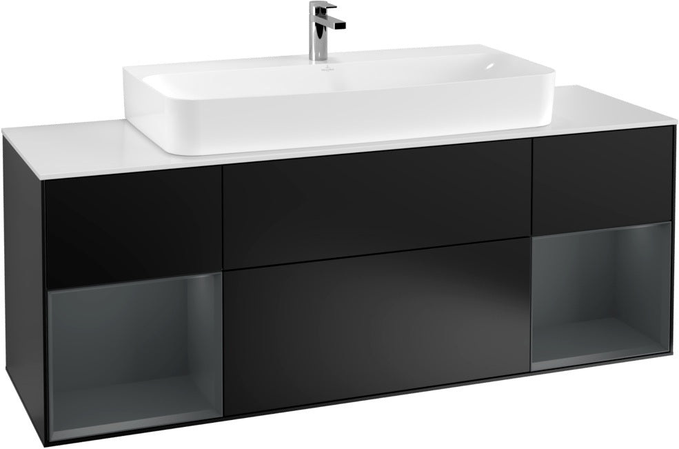 Villeroy & Boch Finion Waschtischunterschrank 1600 mm Glossy White Lacquer mit Beleuchtung
