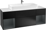 Villeroy & Boch Finion Waschtischunterschrank 1600 mm Glossy White Lacquer mit Beleuchtung