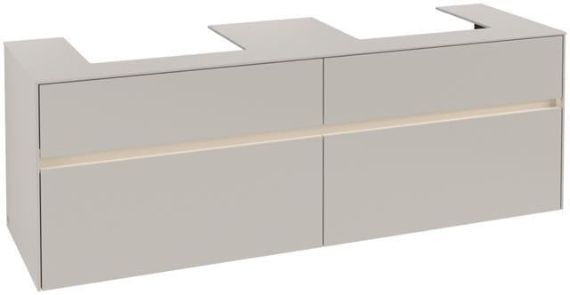 Villeroy & Boch Waschtischunterschrank Collaro C021 B0 1600 mm Kansas Oak mit LED-Beleuchtung