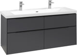 Villeroy & Boch Waschtischunterschrank Subway 3.0 C 602L0, 1272 mm, Brilliant White, mit LED-Beleuchtung