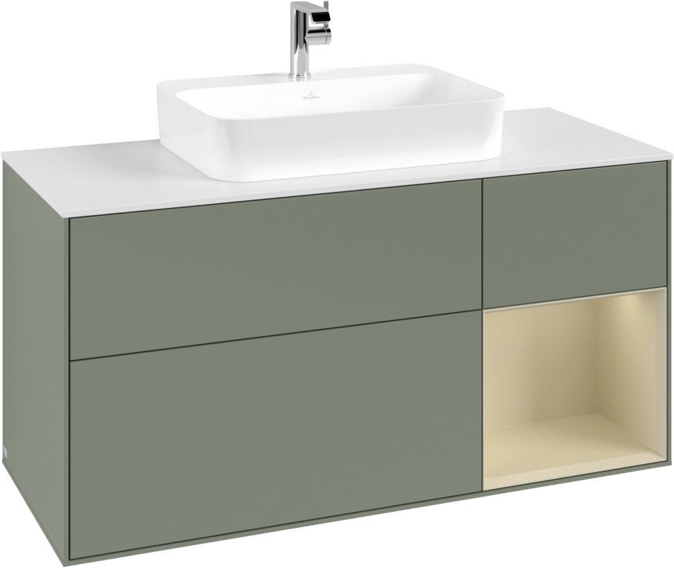 Villeroy & Boch Waschtischunterschrank Finion F421G 1200 mm Glossy White Lacquer