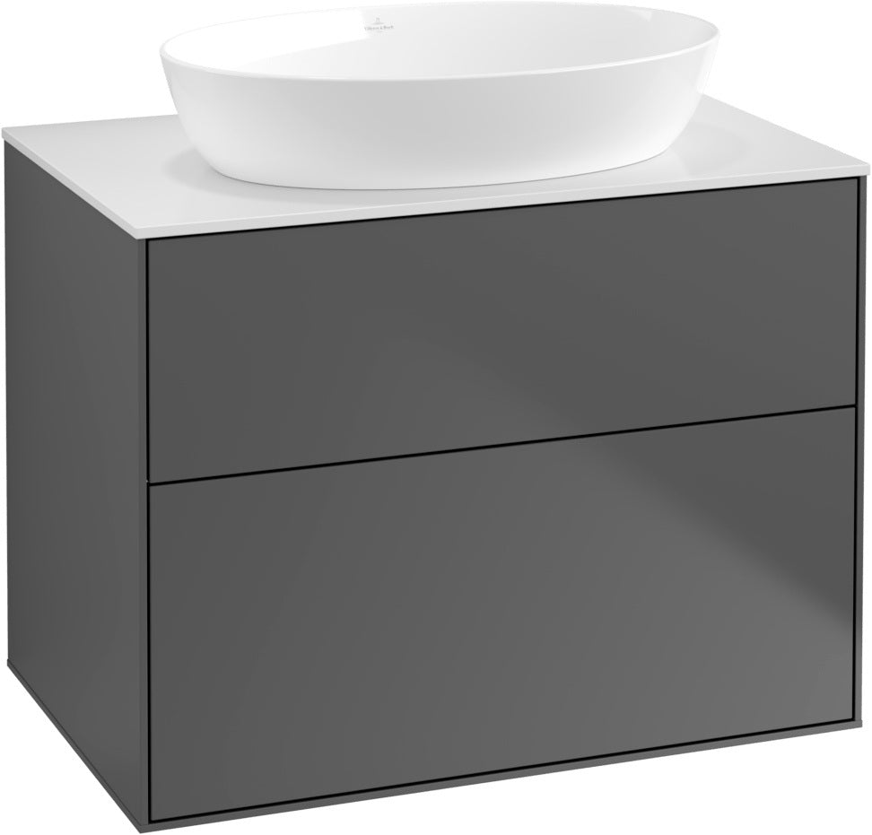 Villeroy & Boch Waschtischunterschrank Finion G9920 800 mm Glossy White Lacquer mit Beleuchtung