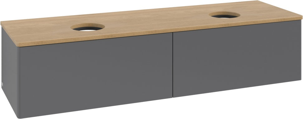 Villeroy & Boch Waschtischunterschrank Antao 1600 mm Anthrazit Matt – 2 Auszüge, SoftClosing